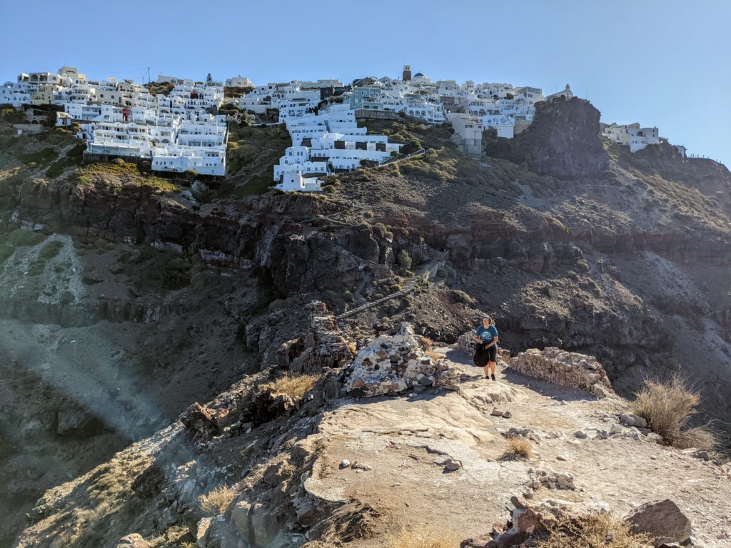 Looking up at Fira